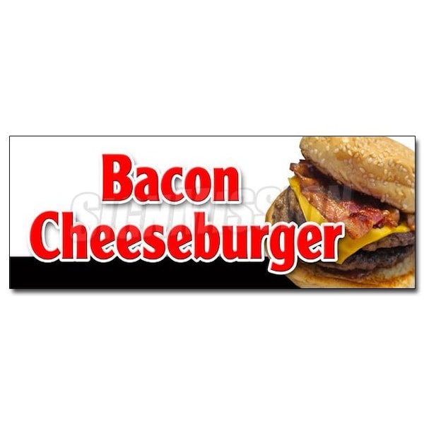 BACON CHEESEBURGER DECAL sticker lunch dinner special food value fries, D-12 Bacon Cheeseburger